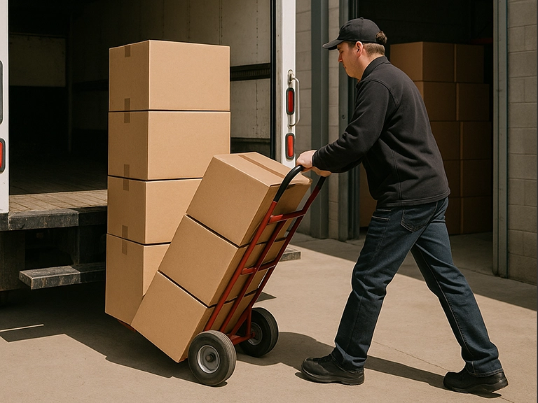 Delivery Man Loading Truck