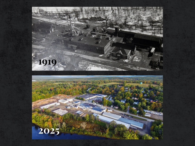 Our Production Plant in 1919 and 2025.
